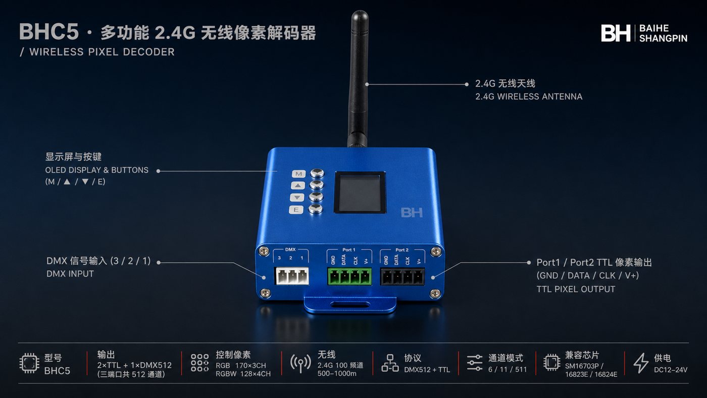 BHC5 · Wireless BHC5 Wireless Pixel Decoder