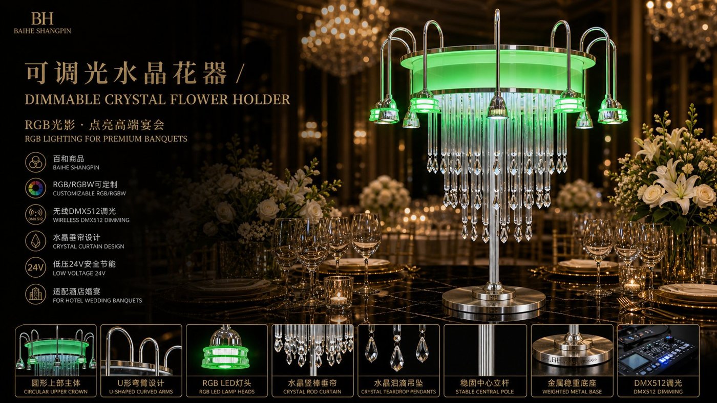 DMX512 · Custom Wireless Centerpiece & Prop Lighting